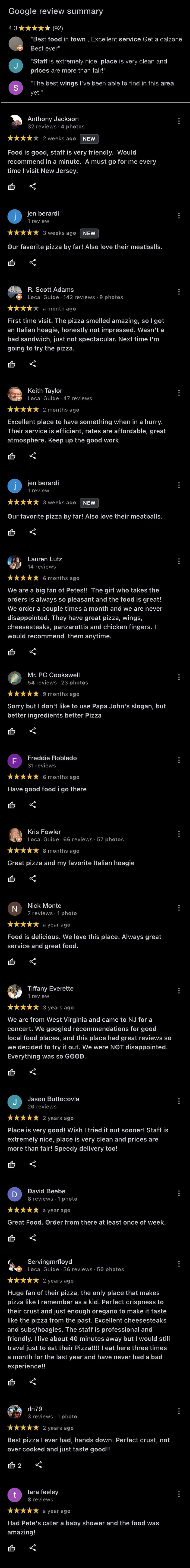 petes-pizza-italian-grill-mtephraim-nj-reviews